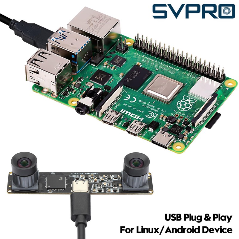 Svpro Global Shutter USB Camera with M12 Dual Lens 1200P