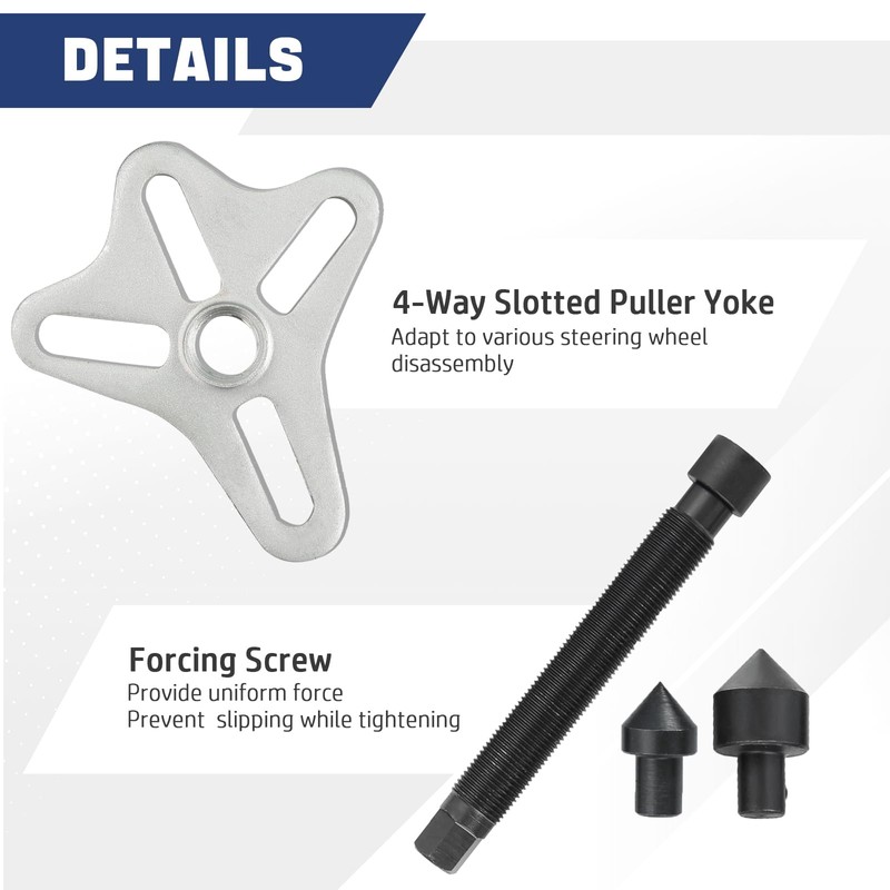 DASBET 46PCS Harmonic Balancer Puller Set, Steering Wheel Puller Kit