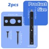 2 Pack Flush Bolt for Double Door, 8 Inch Stainless