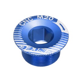 HARFINGTON Crank Cover Screw M20 Aluminum Alloy Bicycle Crank Fixing Bolt Bike Crankset Arm Bolt Chainwheel Screws for Mountain Bike, Blue