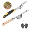 FUZVOL 2 Weed Tool and 1 pair of black gloves
