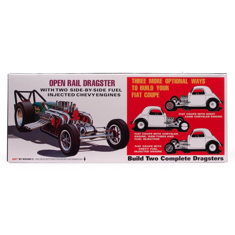 AMT AMT1380/12 1/25 FIAT Double Dragster Model Kit, Multi-Colour