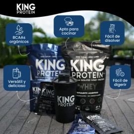 King Protein Whey + Creatina 900g - Polvo Nutricional Sabor Natural