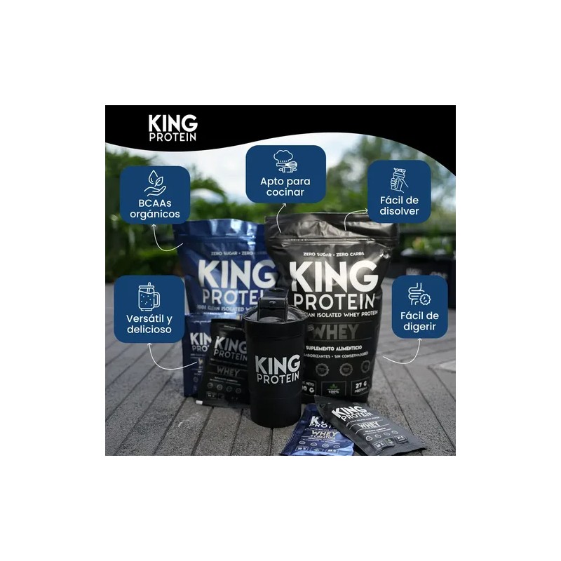 King Protein Whey + Creatina 900g - Polvo Nutricional Sabor