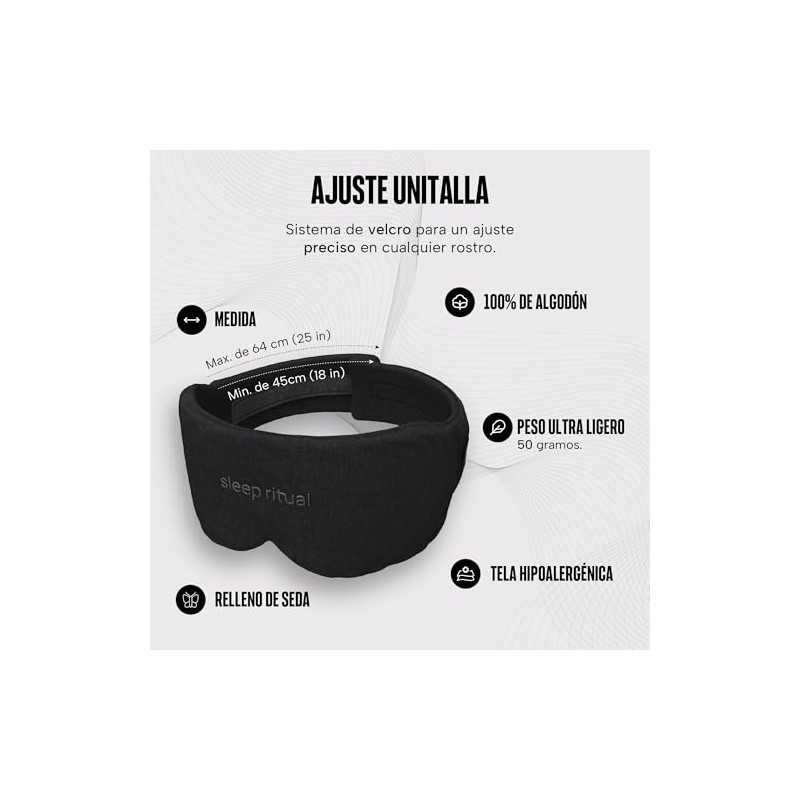 Sleep Ritual Antifaz Premium para Dormir con Tecnología Blackout