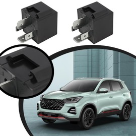 Be In Your Mind 2pcs 4 Pin Normally Open Car Relay 12VDC 70A Relay for Automobile Marine Motorcycles Racing Cars with Bracket Black