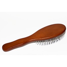 3 Piece Wooden Round Massage Welness Wire Bristle Hair Brush Set