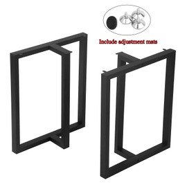 MBQQ Furniture Legs 28”Height 24”Wide Rustic Decory T Shape Table Legs,Heavy Duty Metal Desk Legs,Dining Table Legs,Industrial Modern, DIY Iron Bench Legs