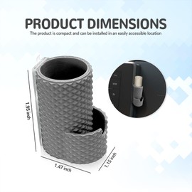 BubabyZZ 2025 Upgrade Car Chapstick Holder with Sunglasses Holder, Insulated Upright Lip Balm Holder, Stylish Lipsticks Organizer, Automotive Interior Accessories for Women Men Must Have (Grey)