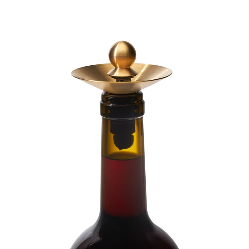 RBT Wine Pourer Stopper 360° Drip-Free Pouring, Low-Profile Stainless Steel