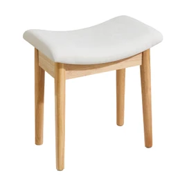 Royal Windsor Vanity Stool with Saddle Cushion, 18 Inch Makeup Vanity Chair for Living Room, Morden Foot Stool Ottoman Piano Bench,Small Upholstered Bench for Bedroom, Beige