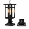 c cattleya Modern Outdoor Post Light with Pier Mount Base,