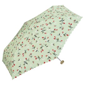 [2024] Wpc. Rain Umbrella, Folding Umbrella, Strawberry Garden Mini Pistachio, Rain or Shine, Ribs, 20.9 inches (53 cm), Women's, Strawberry, Girly, Retro, Cute, Stylish, Pouch, Umbrella Case,