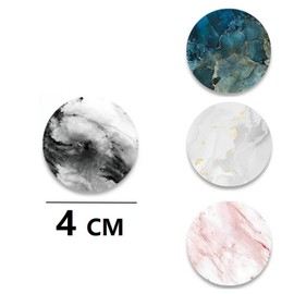 4 Pack Collapsible Phone Bracket 360°Rotary Grips for Smartphones and Tablets Marble Pattern