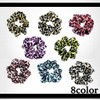 WHITE FANG ZA038 Women's Scrunchie Hair Rubber Leopard Pattern Leopard