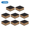 QUARKZMAN Pack of 8 Ribbed Anti-Vibration Insulation Rubber Pads 2