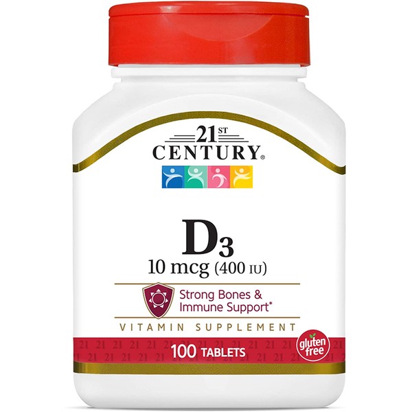 21st Century D3 400 IU Tablets, 100 Count