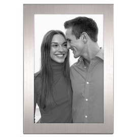 Malden International Designs Matte Silver Essential Fashion Metal Picture Frame, 4x6, Silver