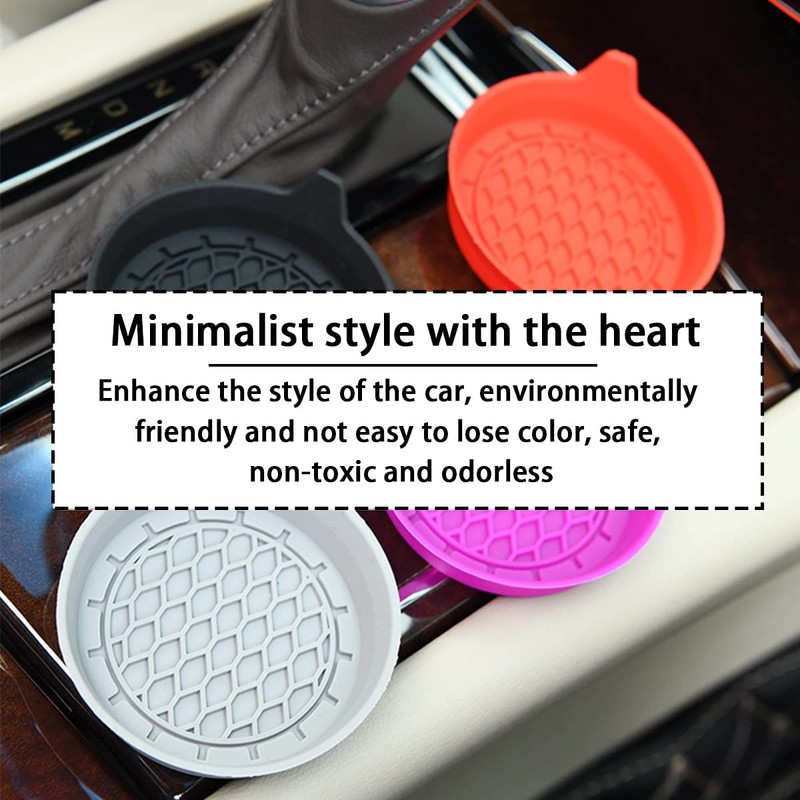 zipelo 2 Pack Cup Holder Coaster, 3.1" Silicone Insulation Drink