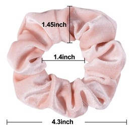 WitBicg Blush Theme Hair Scrunchies Velvet Winter Elastics Pink Lovers Scrunchy Bobbles Soft Hair Bands Hair Ties Hair Accessories for VSCO Girls or Women (12 Blush)