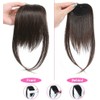 Dsoar Clip in Bangs Thick Side Bang Real Human Hair