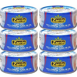 Zarrin - Yellowfin Tuna in Oil, Prime Light Fillet, 6 oz Can (Pack of 6)
