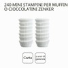 Zenker Mini pirottini per muffin, carta bianca, confezione da 1,