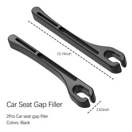 2PCS Car Seat Gap Filler with Phone Holder,[New Upgrade] Multi-Function Car Side Seat Gap Filler for Prevent Items Falling,Universal Car Seat Organizer Car Accessories Interior (Black)