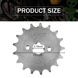 Anyhut 4 PCS 428 17T 17mm Engine Sprocket, Mini Dirt Bike Engine Sprocket Set, Compatible with 50cc 70cc 110cc 125cc 140cc 160cc Mini Bikes, ATV, Go Kart (Silver)