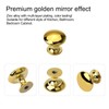 NC 6 Pieces Solid Small Gold Cabinet Knobs Round Mushroom