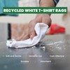 SupremePlus Recycled White T-Shirt Cleaning Rags - (5 lbs. Box)
