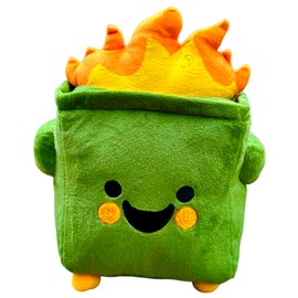 Generic Dumpster Fire Plush, Dumpster Fire Desk Accessories, Desk Decor, Gag Gifts, Funny Gifts for Coworkers, Cute Desk Accessories, This is Fine, Green, Orange, Yellos