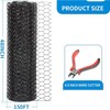 DOLEMODUO 24'' x 50' Black Chicken Wire Fencing, 1 inch