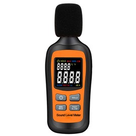 Decibel Meter,Digital Sound Level Meter Portable SPL Meter,35dB to 135dB Temperature Function,Noise Meter with A-Weighted [MAX/MIN Fast/Slow Data Hold], Use for Home, Noisy Neighbor, Factory
