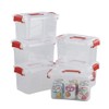 Doryh 5 L Plastic Storage Bin with Lid, Clear Transparent