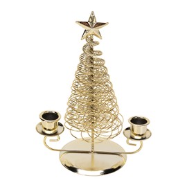 Christmas Tree Shaped Candle Holder Metal Candle Stand Home Tabletop Decoration for Holiday Party