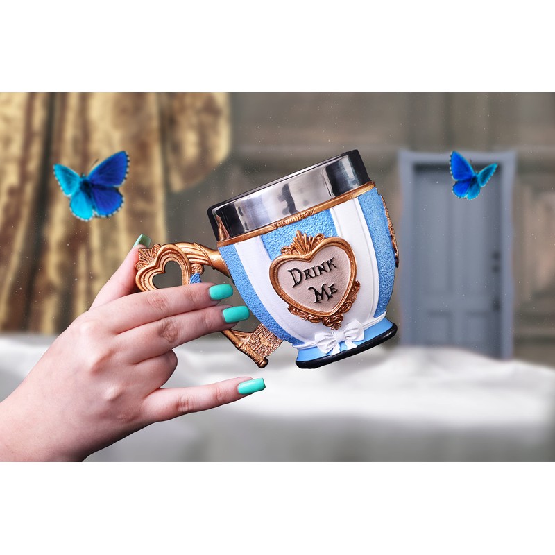 Nemesis Now Pinkys Up Alice Cup, 11cm, White