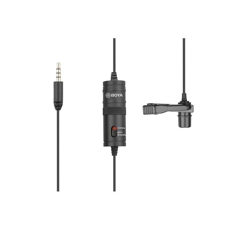BOYA by-M1 3.5mm Ansteckmikrofon aus Metall für Smartphones, DSLR, Camcorder,