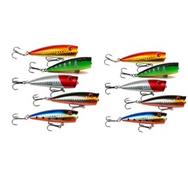 yueton Lote de 10 anzuelos flotantes de pesca Topwater de 6,5 cm, 6,6 cm, 9 g