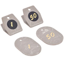 Marble Cloak Tickets (Brown, No. 1 - 50) Number Tag, Parent-child Card, Cloak Bill, Organizer Ticket, Small Size Bill