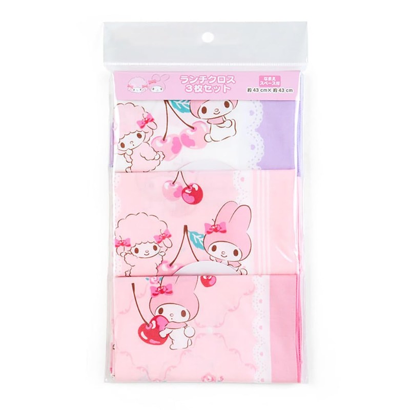Sanrio 074004 My Melody Lunch Cloth, Set of 3