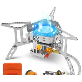 Outdoor Portable Camping Gas Stove, 3500W Burner with Piezo Ignition for Hiking, Picnics and Camping Trips