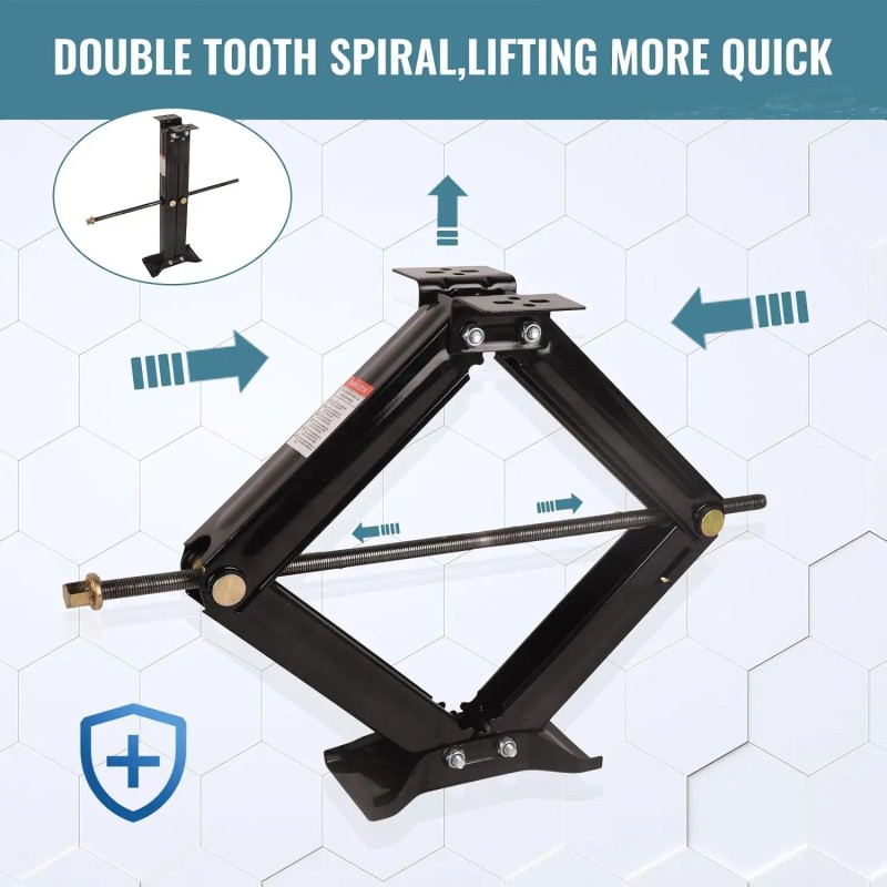 6500 Lbs 2Pcs Scissor Jacks Set Leveling RV Trailer Camper