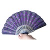 Fat-catz-copy-catz Purple Sequins Spanish Peacock Portable Foldable Hand Fan for