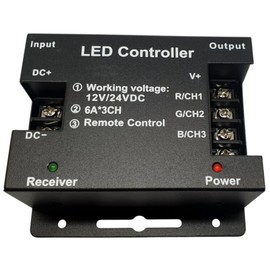 12 V - 24 V RGB Receiver + Remote Control LED Controller Wireless Controller Touch Dimmer Control Unit