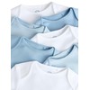 NEXT Long Sleeve Rompers 7 Pack Blue 0 Months