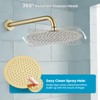 gotonovo 10 Inch Round Rain Shower System Wall Mounted Bathroom