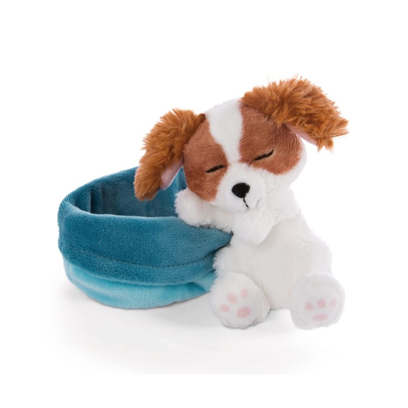 NICI 47890 Sleeping Pets, Puppies, Sleeping Cocker Spaniel in Basket,