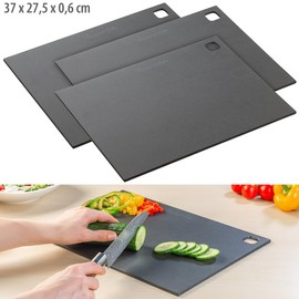 Rosenstein & Söhne Wooden Chopping Boards: Set of 3 Wood Fibre Chopping Boards, Dishwasher Safe, 37 x 27.5 cm (Cheese Cutting Boards, Kitchen Board Large)