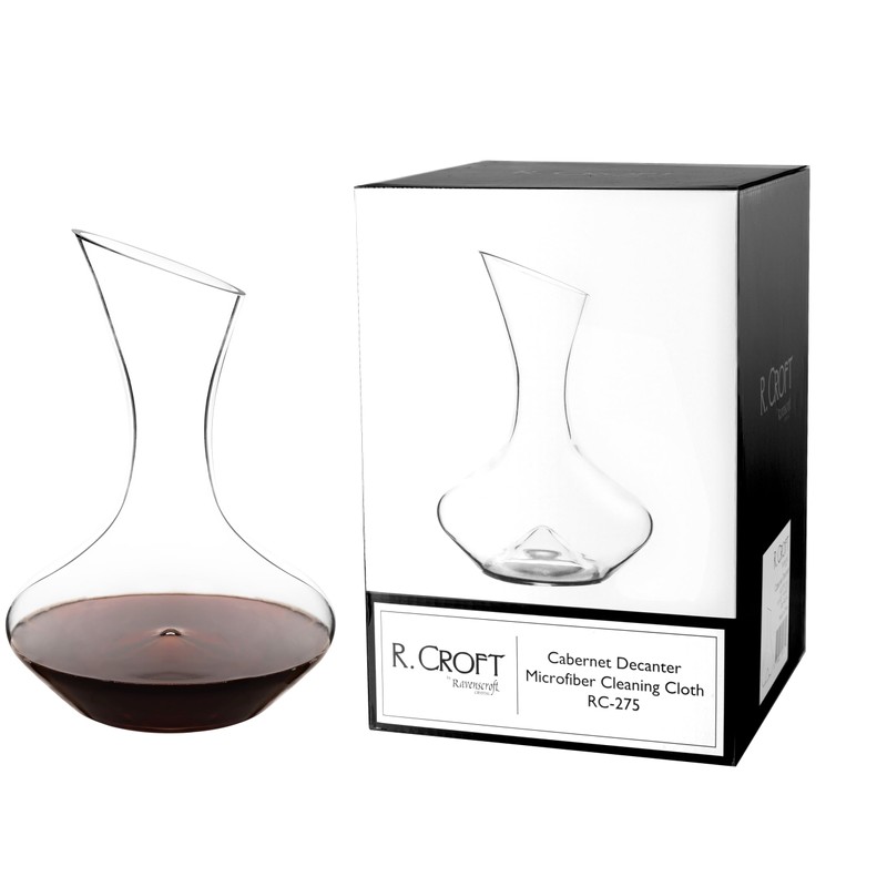 Elegant Hand-Blown Cabernet Wine Decanter/Carafe | 41 FL Oz (1212